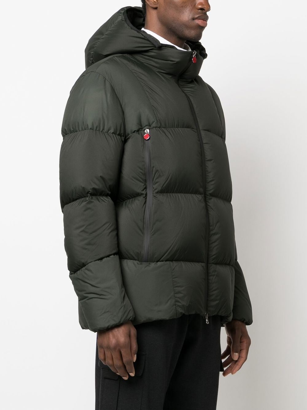 Shop Kiton Hooded Down Puffer Jacket In Black
