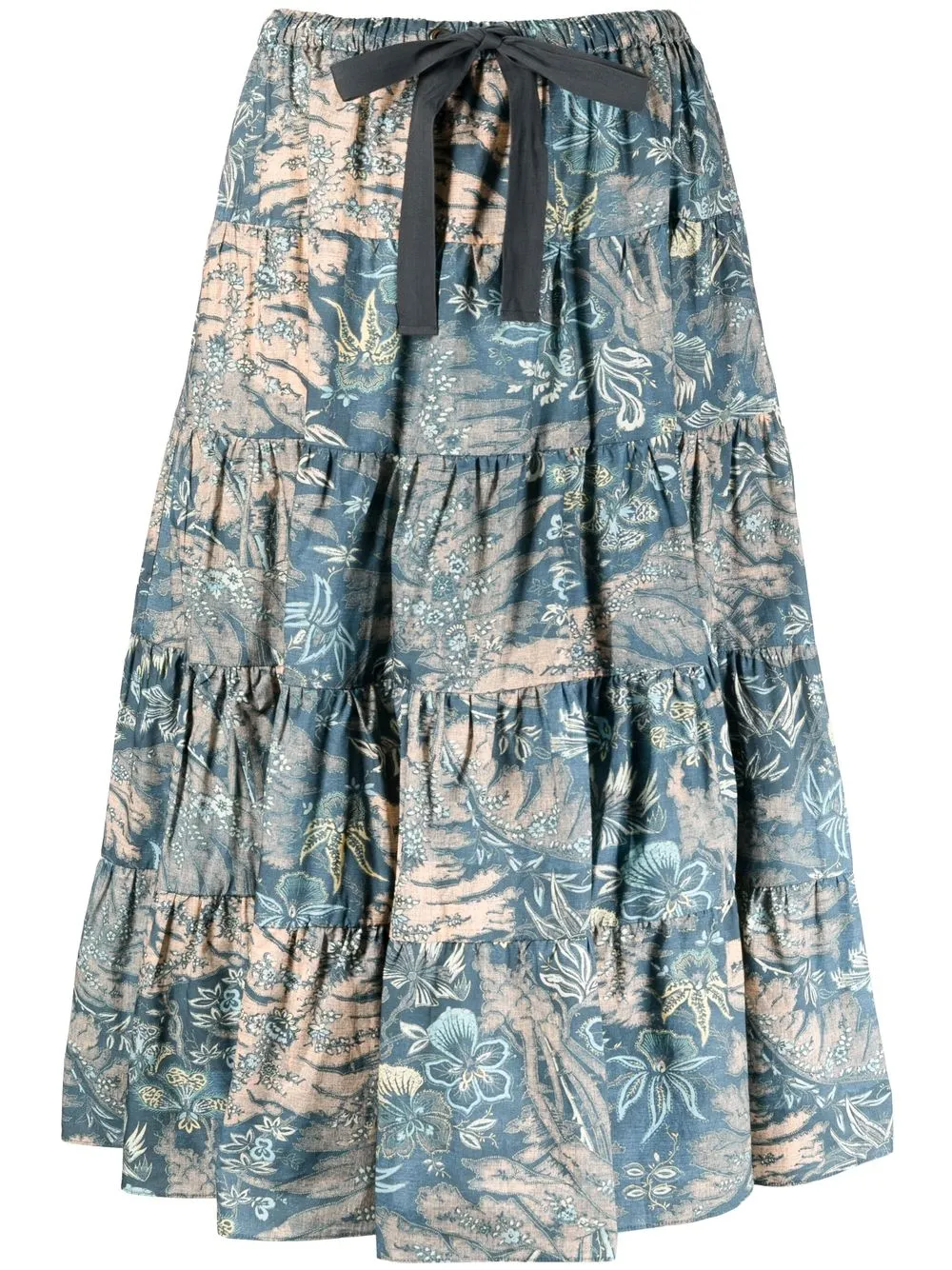 

Ulla Johnson falda con estampado floral - Azul