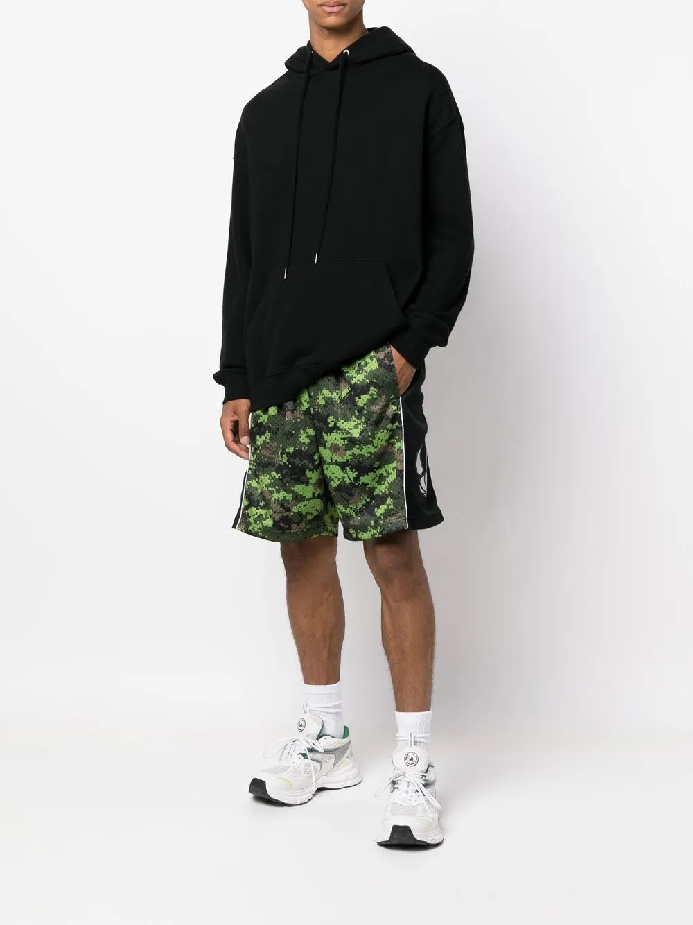 Mitchell & Ness camouflage-print track shorts | Track & Running Shorts | Image 2