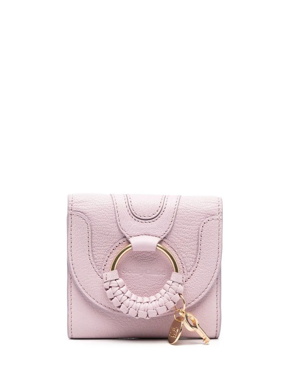 

See by Chloé medium-hoop logo-pendant purse - Purple