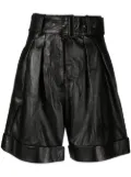 Golden Goose belted wide-leg shorts - Black