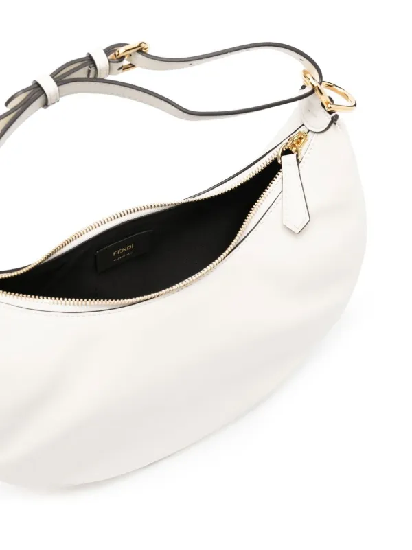 ★関税込★FENDI★Fendigraphy Small Bag Leather White★ Fendi Fendigraphy White Shoulder Bag in Calf Leather Small