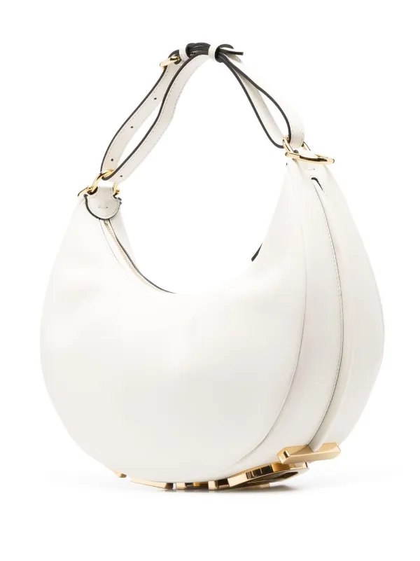 FENDI Fendigraphy Leather Shoulder Bag | White | FARFETCH