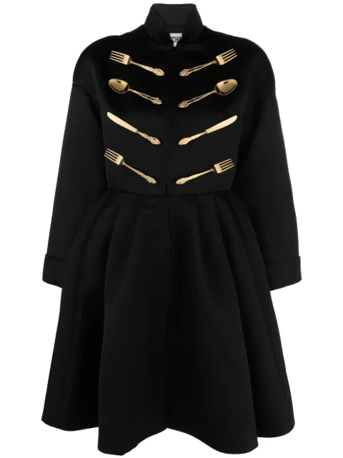 Moschino vestido acampanado con aplique