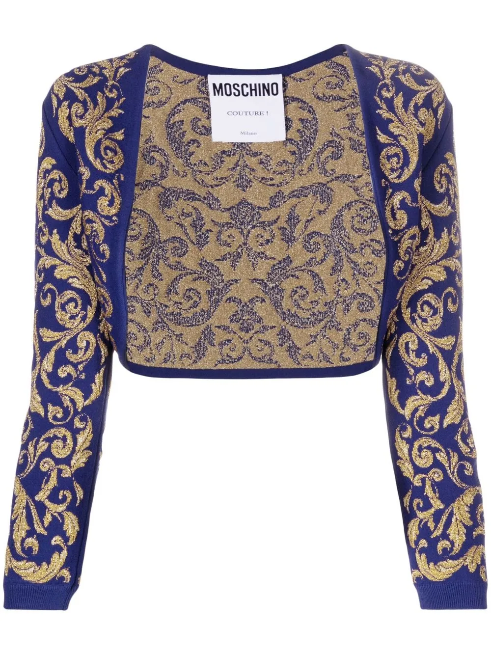 

Moschino jacquard cropped bolero - Blue