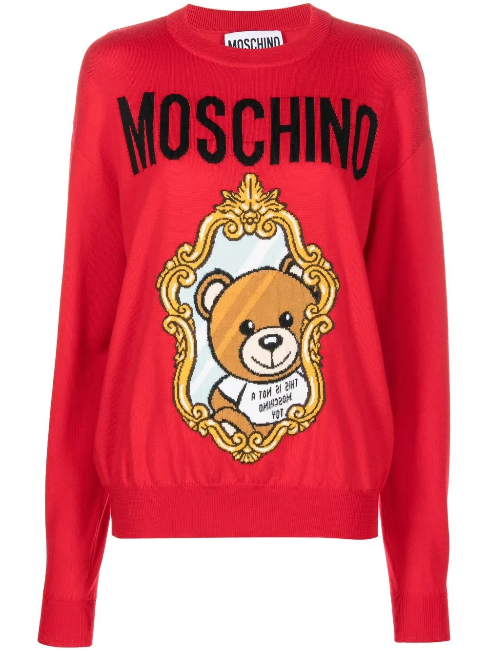 

Moschino suéter con motivo Teddy Bear - Rojo