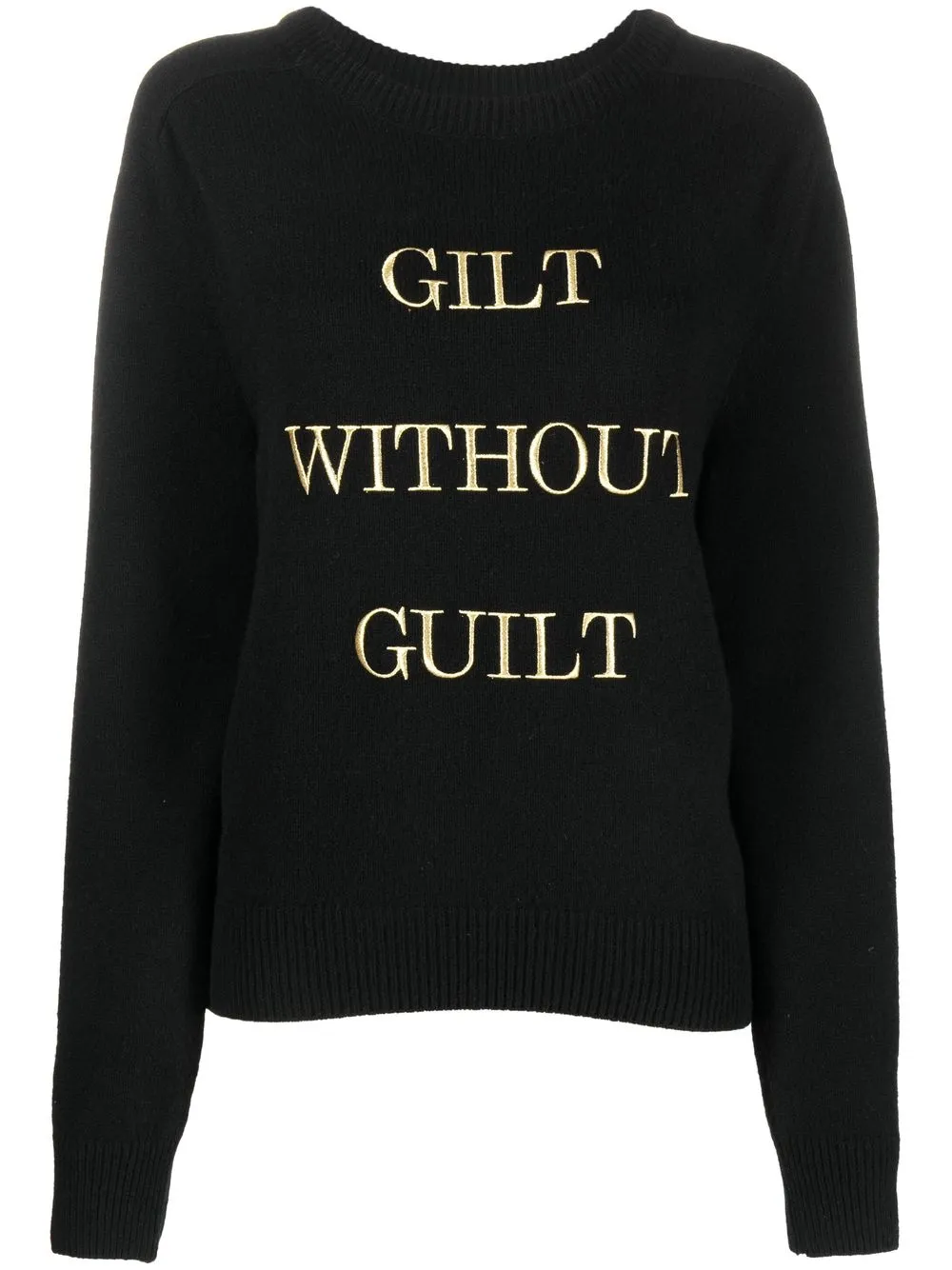 

Moschino embroidered slogan jumper - Black