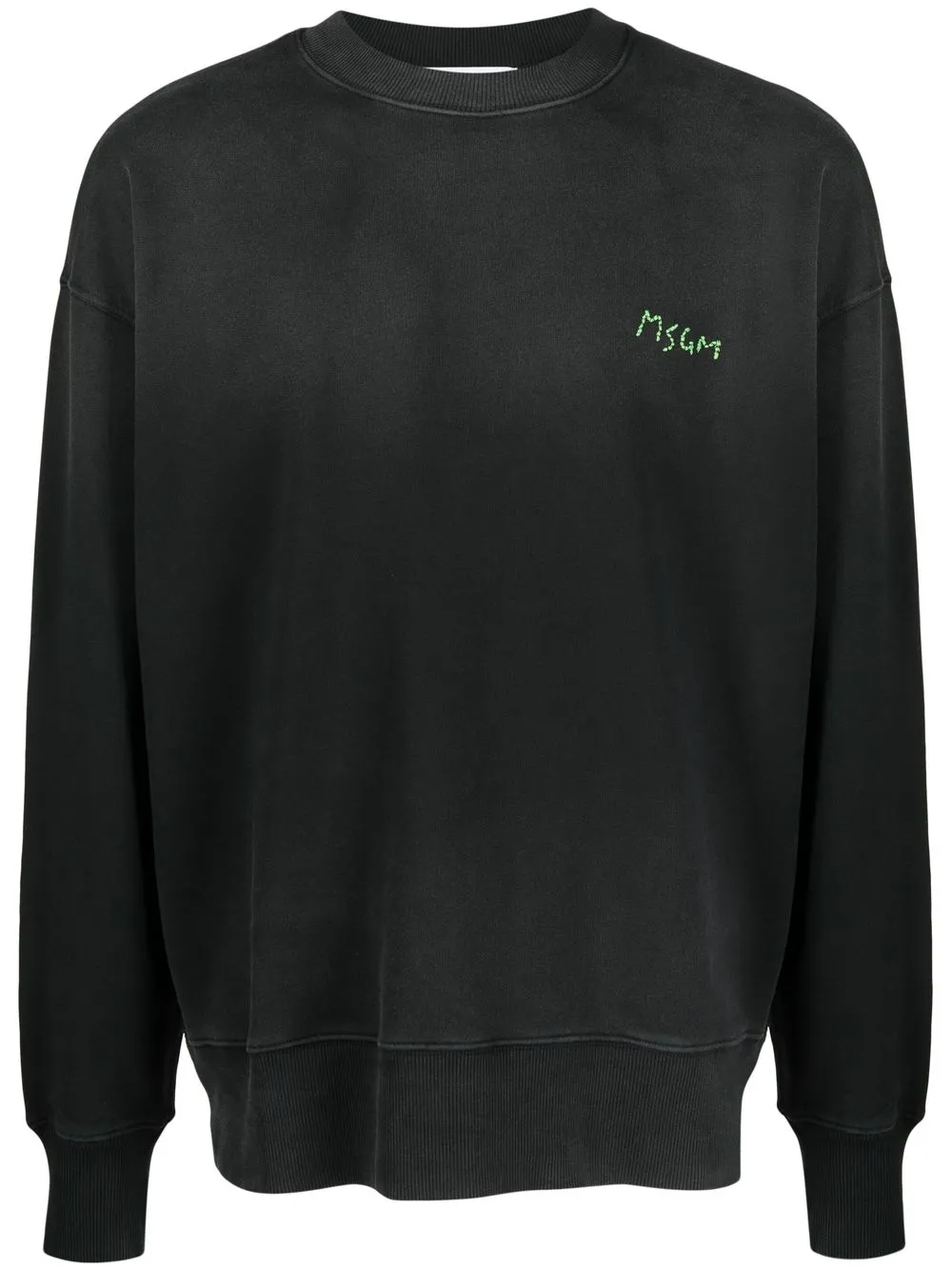 

MSGM sudadera con logo bordado - Negro