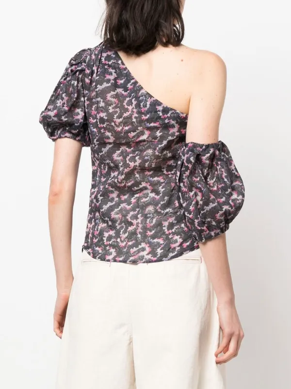 MARANT ÉTOILE Liddy Asymmetric Cotton Top - Farfetch