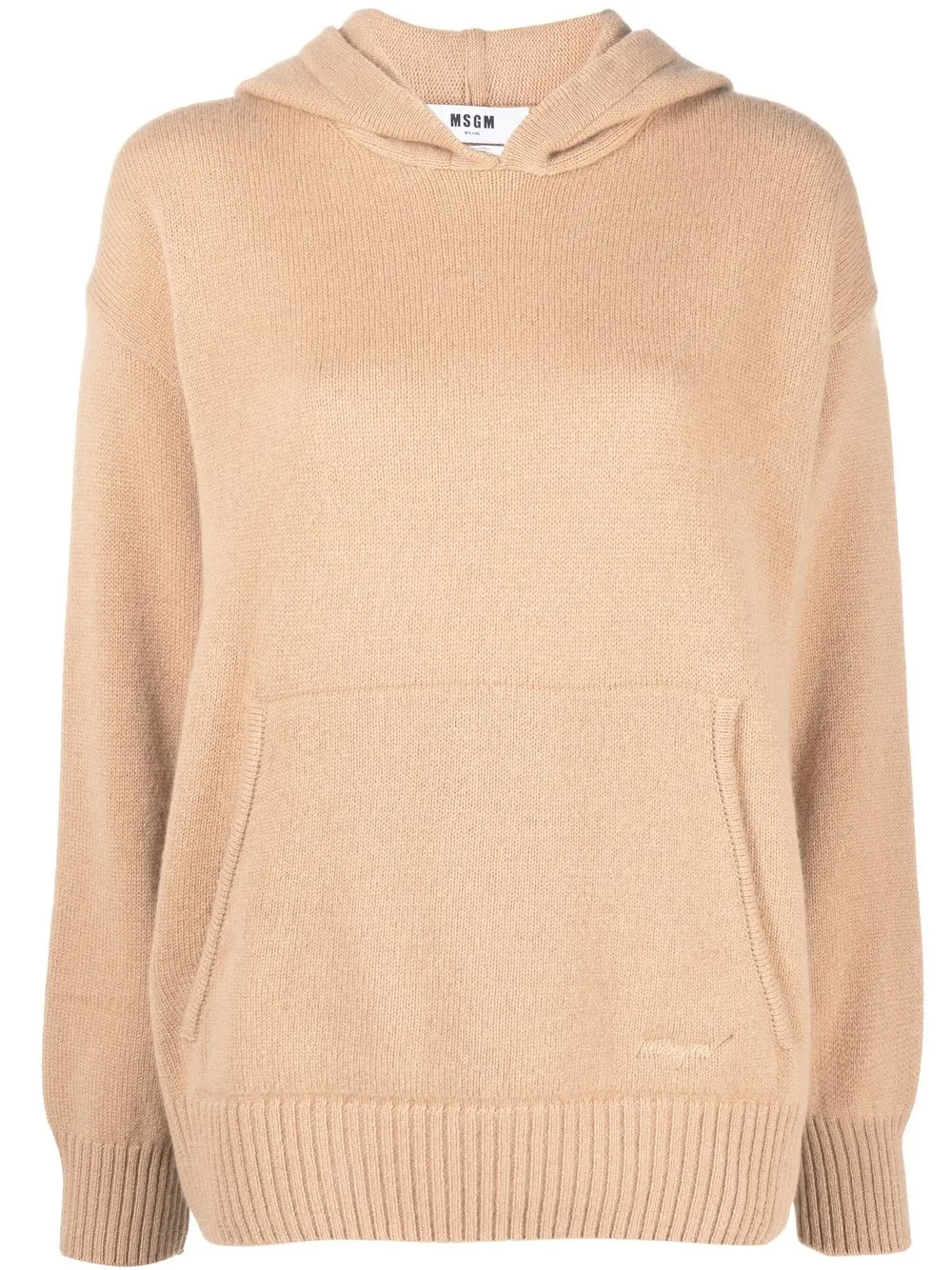 

MSGM ooded wool-cashmere jumper - Neutrals