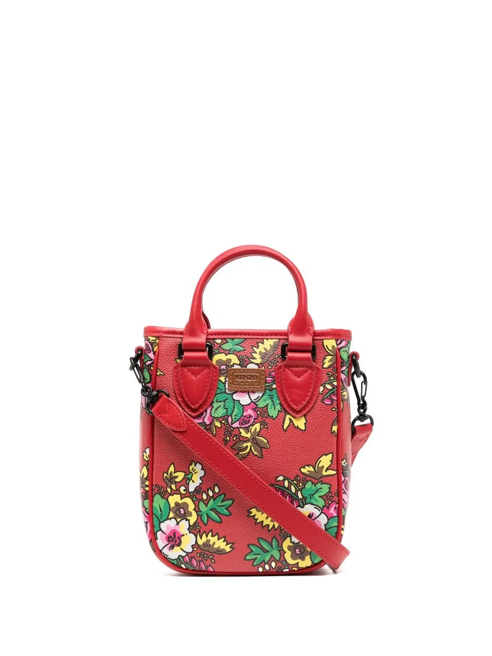 

Kenzo floral top-handle tote - Red