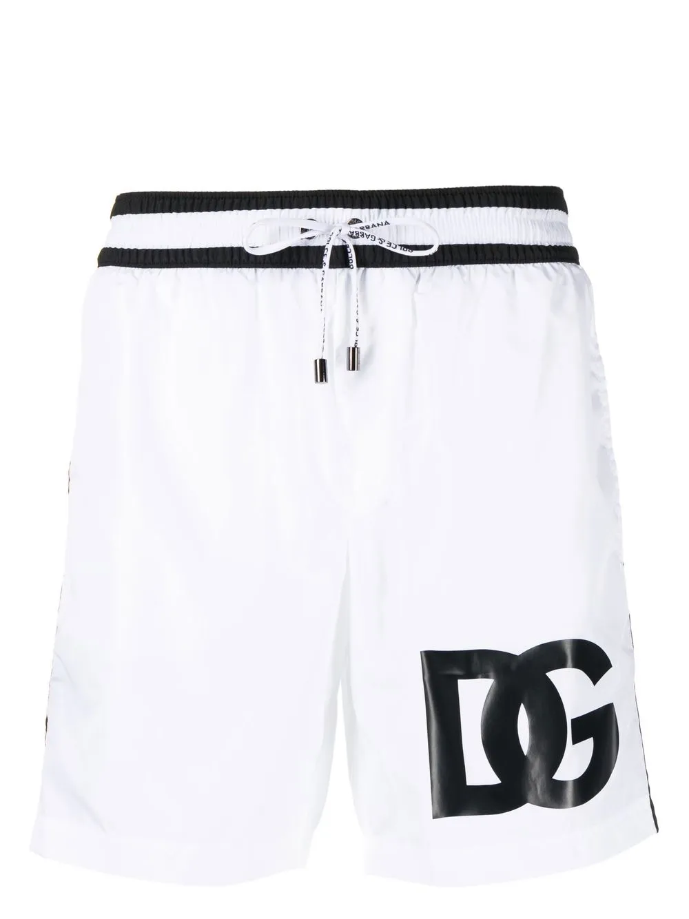 

Dolce & Gabbana logo-print drawstring swim shorts - White
