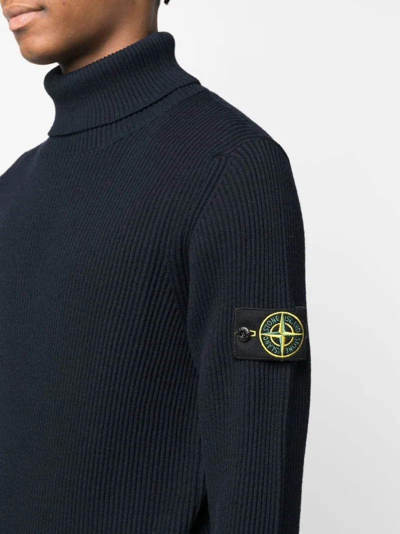 Stone Island compass-patch rollneck 