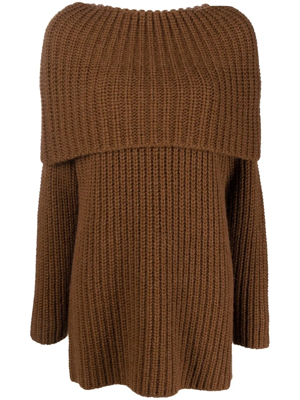 

Alysi chunky ribbed-knit wool dress - Brown