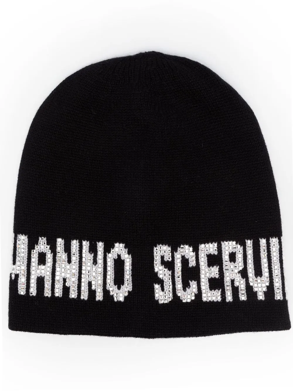 

Ermanno Scervino gorro tejido con logo en intarsia - Negro