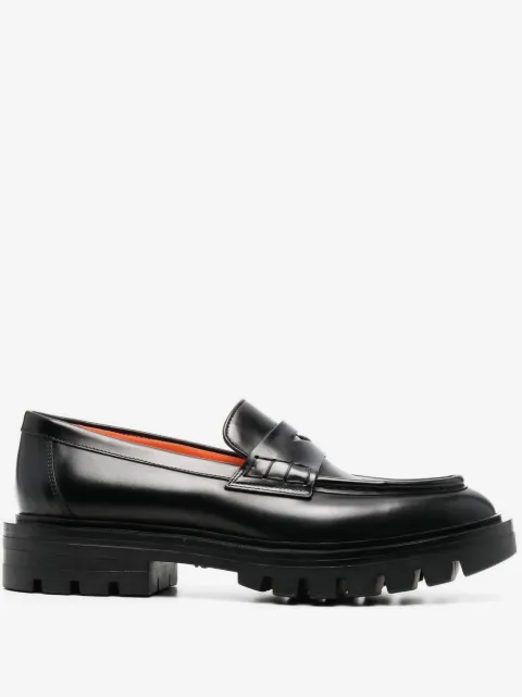 Santoni mocasines con suela de caucho