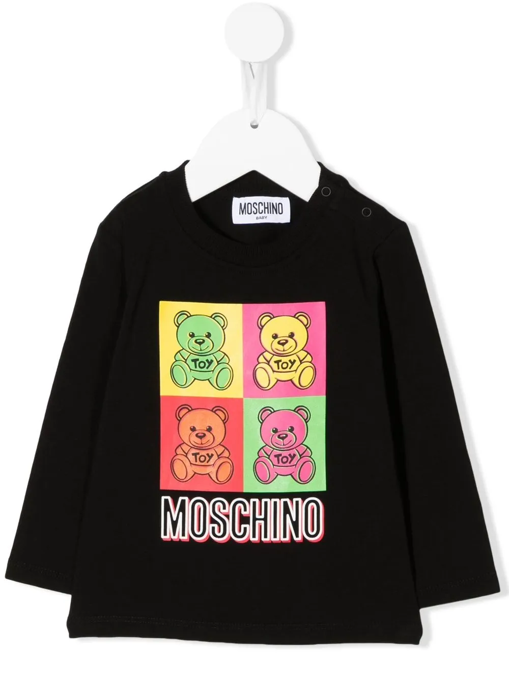 

Moschino Kids Teddy Bear-motif cotton sweatshirt - Black