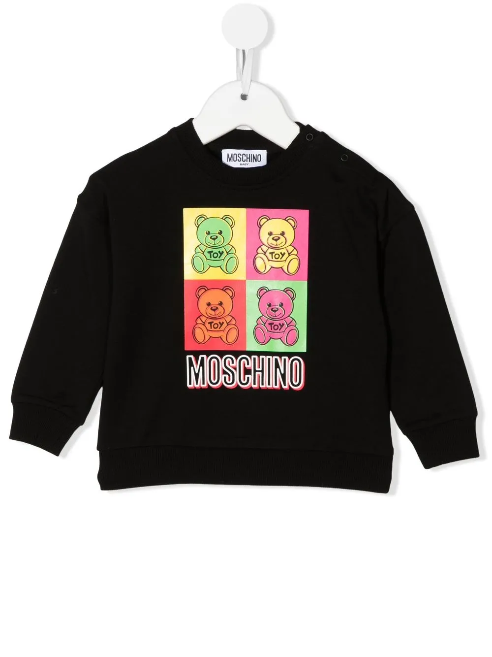 

Moschino Kids sudadera con logo estampado - Negro