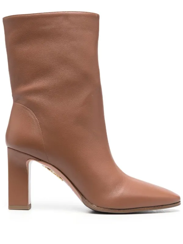 Aquazzura Manzoni 85mm Ankle Boots in Brown