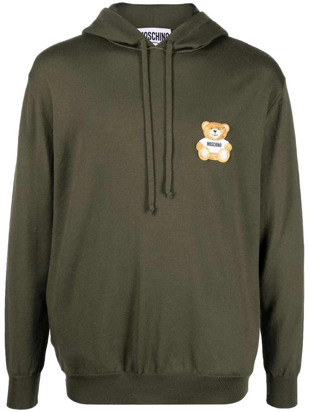 

Moschino hoodie tejido en intarsia con logo - Verde