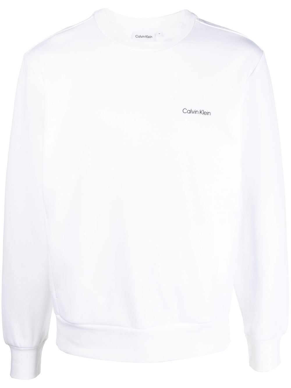 Shop Calvin Klein Logo-print Sweatshirt In White