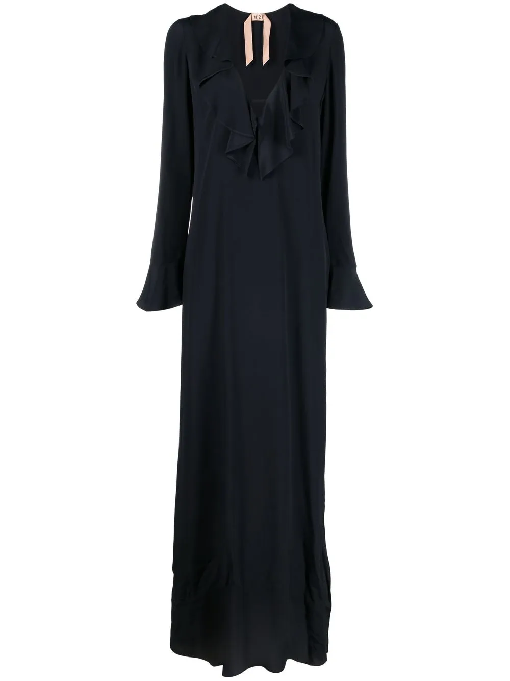 

Nº21 long-sleeve ruffled maxi dress - Blue