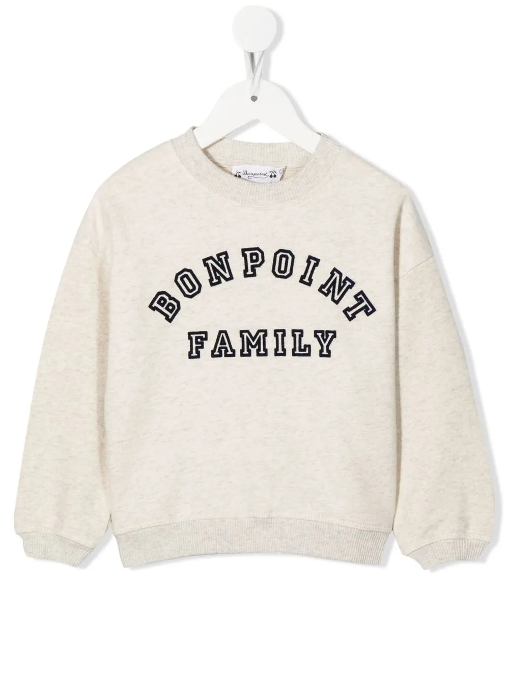 

Bonpoint flocked logo-print sweatshirt - Neutrals