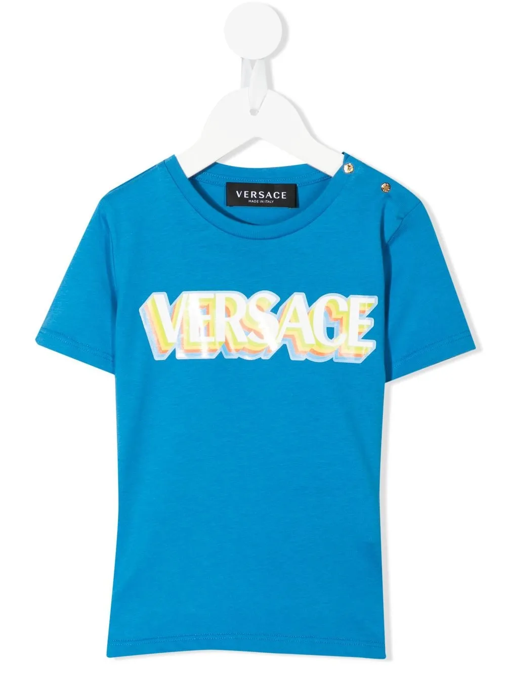 

Versace Kids playera con logo estampado - Azul