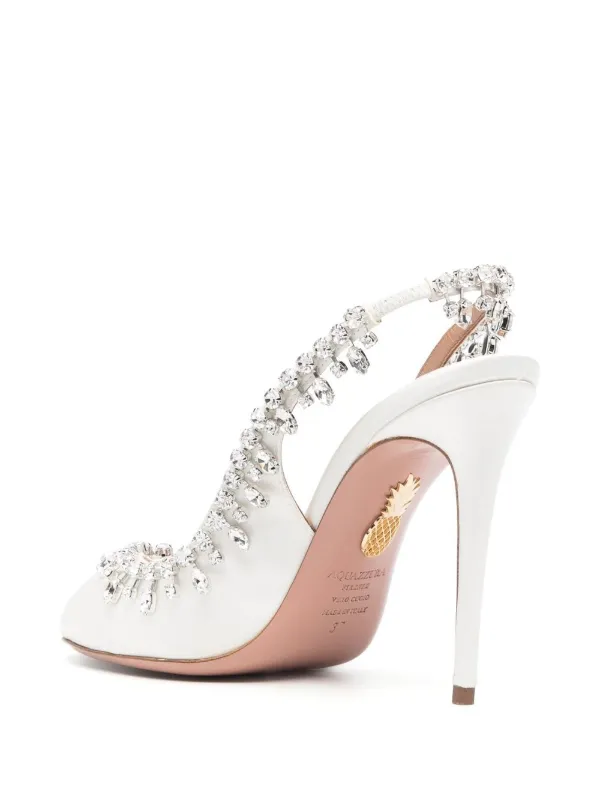 Aquazzura temptation store crystal sandal 105