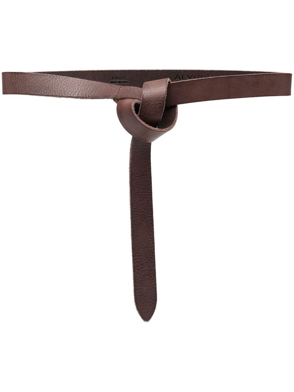 Alysi Lecce Wrap-detail Leather Belt In Braun