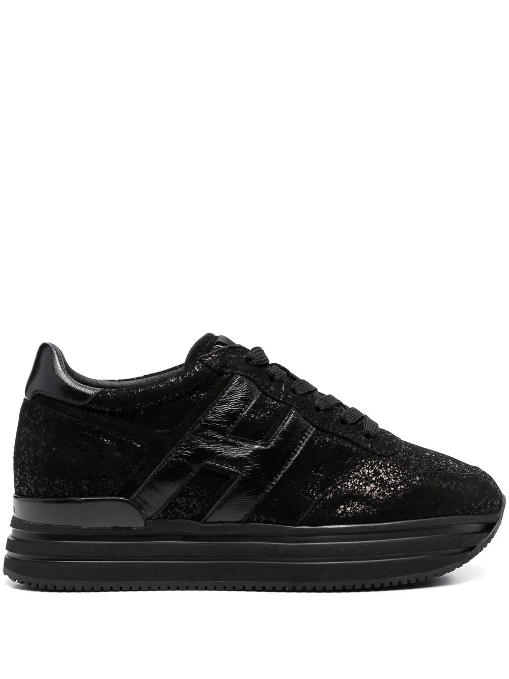 

Hogan tenis bajos con glitter - Negro