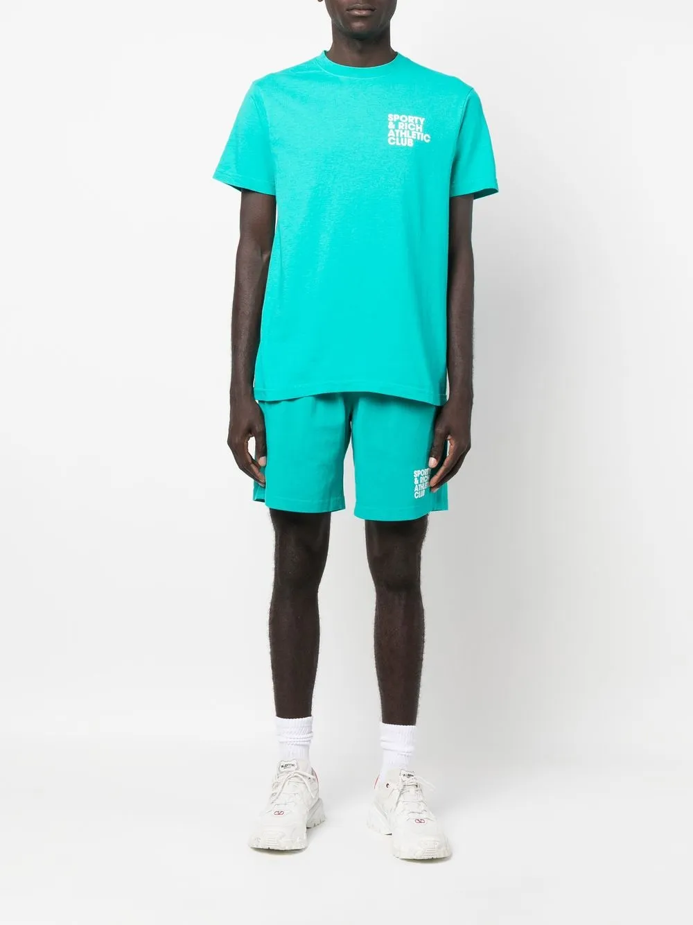 Sporty & Rich T-shirt met logoprint Groen