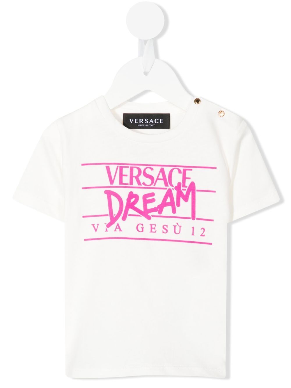 

Versace Kids playera con logo estampado - Blanco