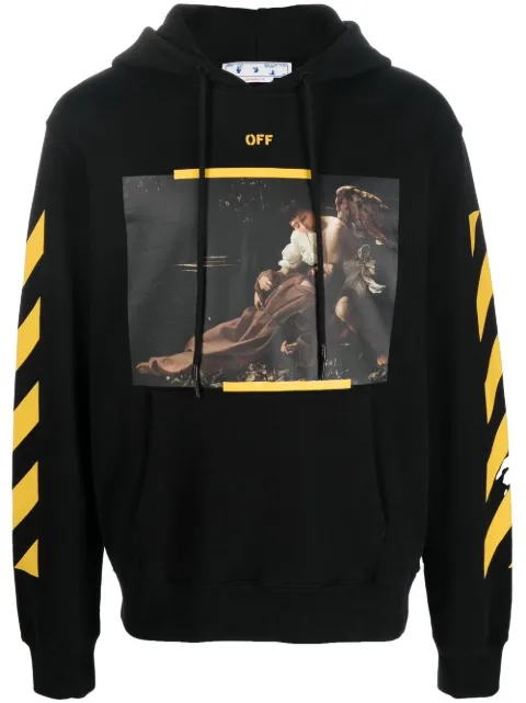 Off-White Caravaggio print hooded sweatshirt