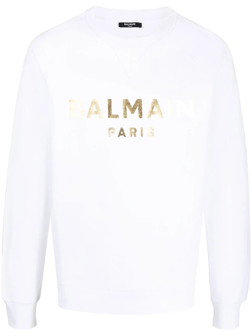 

Balmain metallic logo-print sweatshirt - White