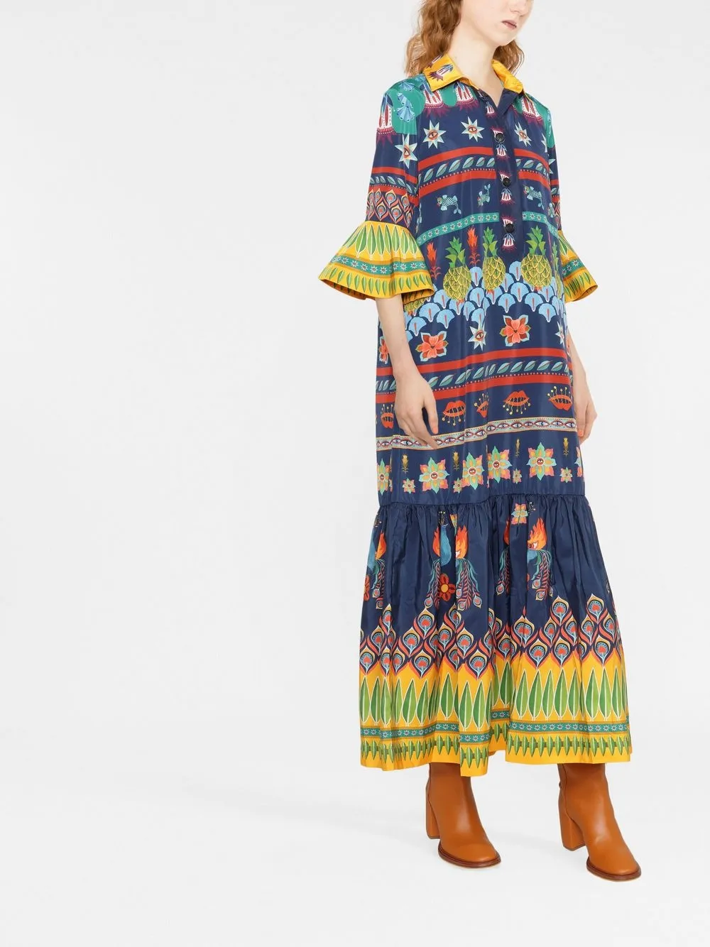 La DoubleJ Shiftjurk met print - Blauw