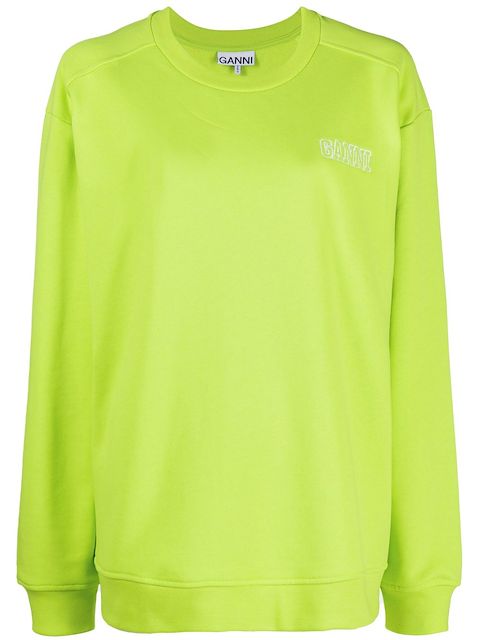 GANNI logo-embroidered oversize sweatshirt