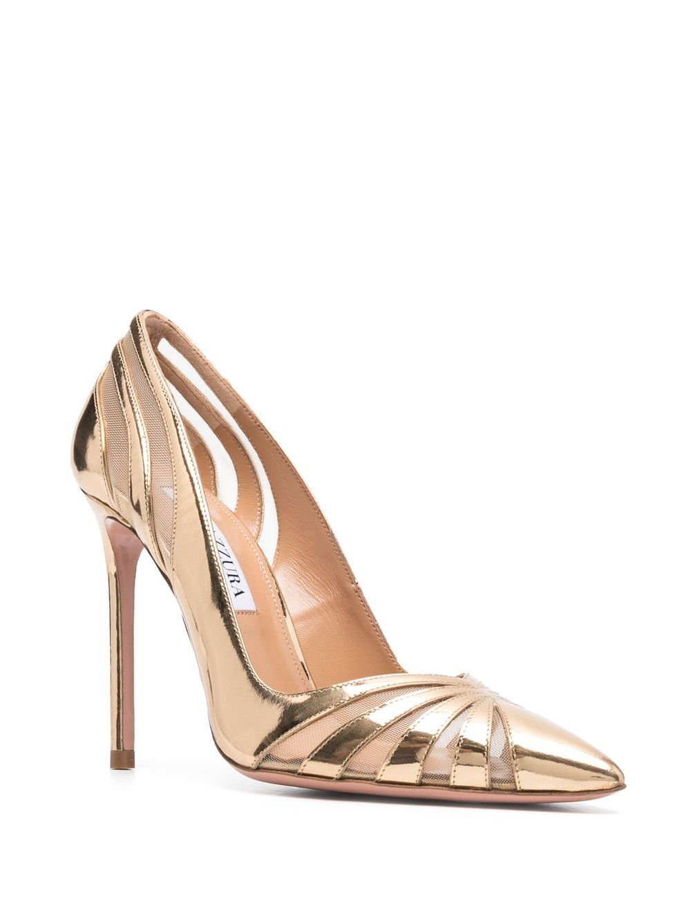 Aquazzura Spy metallic pumps - Goud