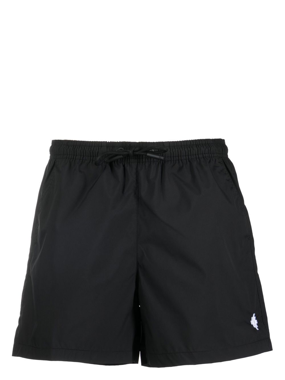 Shop Marcelo Burlon County Of Milan Knee-length Swim Shorts In Black