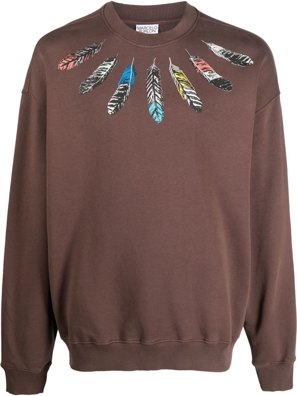 feather-print sweatshirt