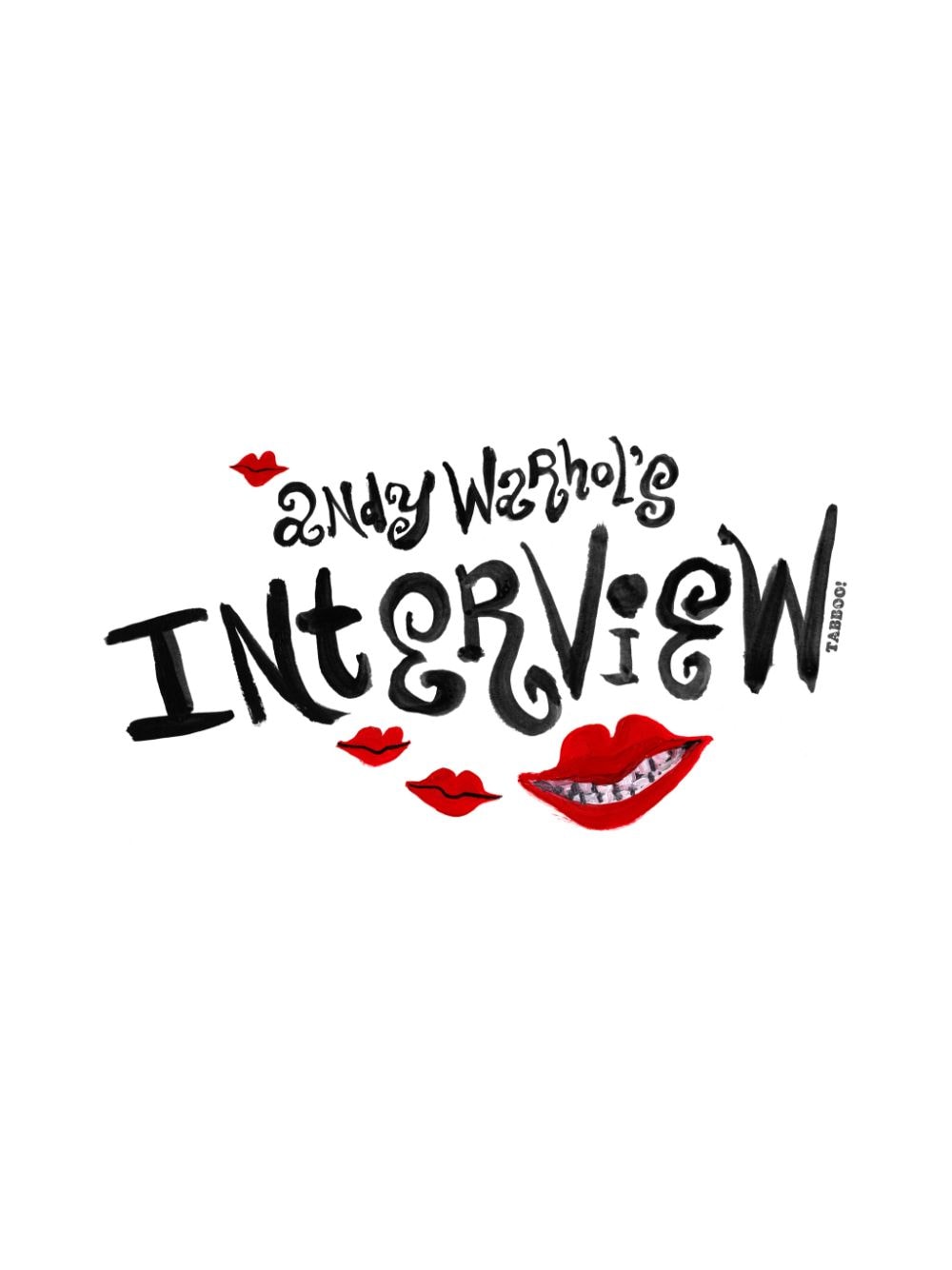 Image 2 of INTERVIEW MAGAZINE x Tabboo! Warhol Lips T-shirt
