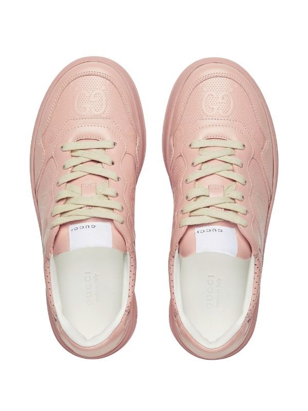 Gucci GG Canvas & Leather Sneaker in Pink