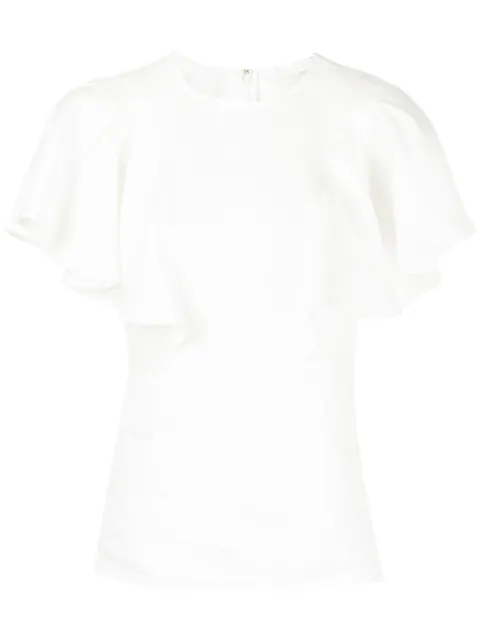 Chloé top con mangas onduladas