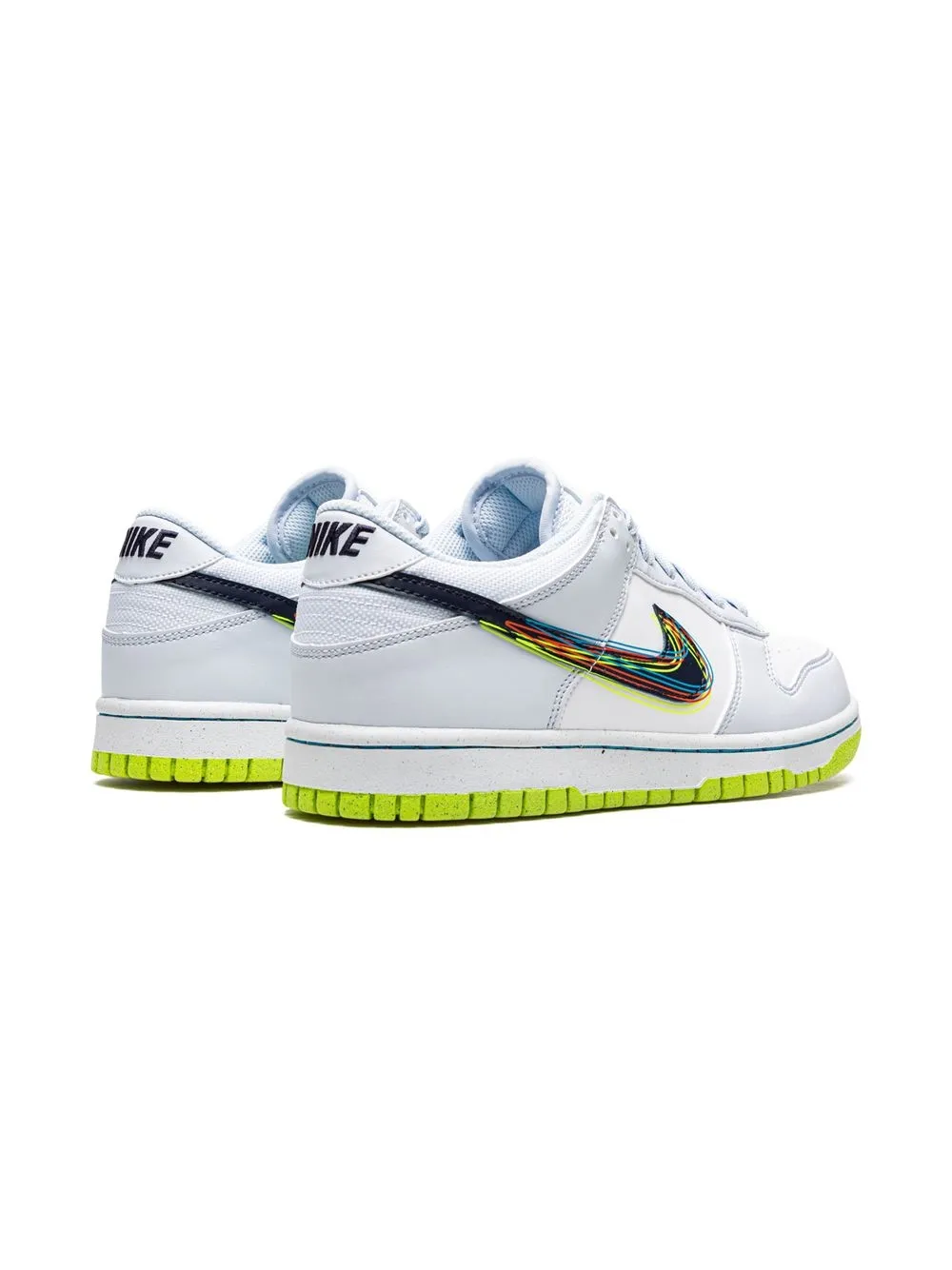 Shop Nike Dunk Low "3d Swoosh" Sneakers In White