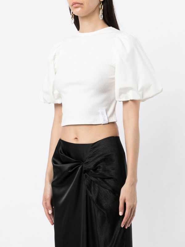 Rokh Backless puff-sleeve Blouse - Farfetch