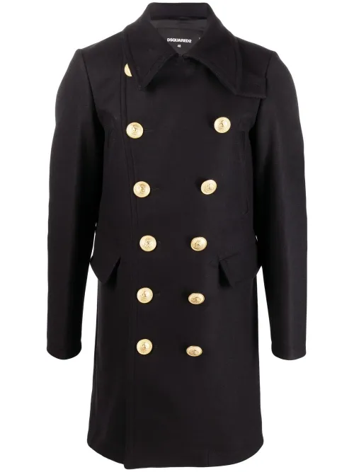 Manteau en laine à boutonnière croisée - DSQUARED2 - Modalova