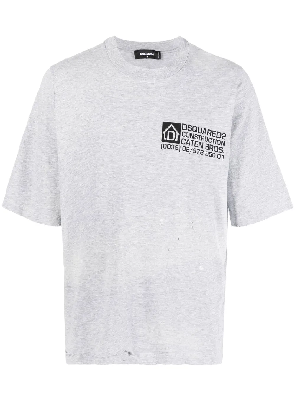 

Dsquared2 playera manga corta con logo estampado - Gris