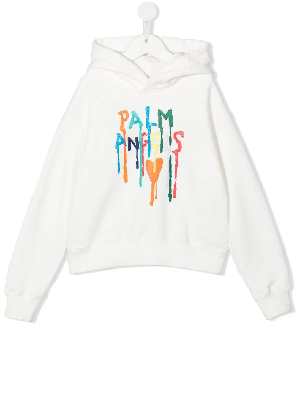 

Palm Angels Kids hoodie con logo estampado - Blanco