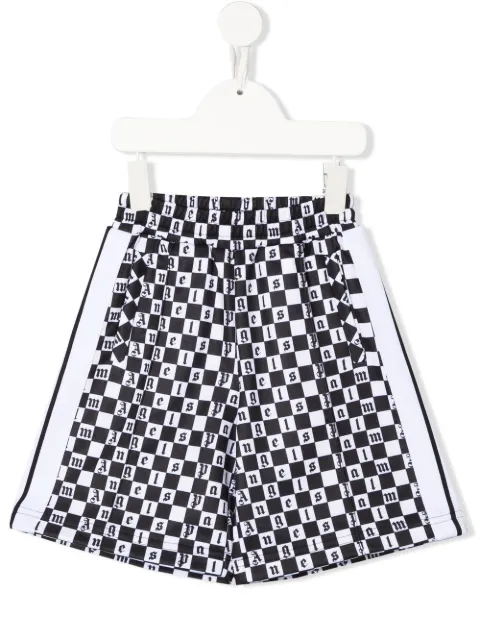 Palm Angels Kids all-over logo-print shorts