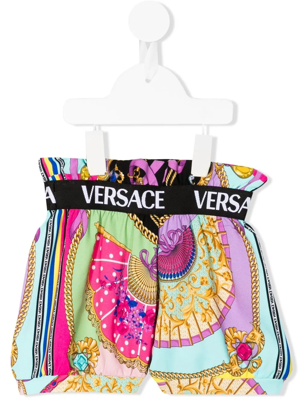 

Versace Kids shorts I Ventagli con cintura paperbag - Multicolor